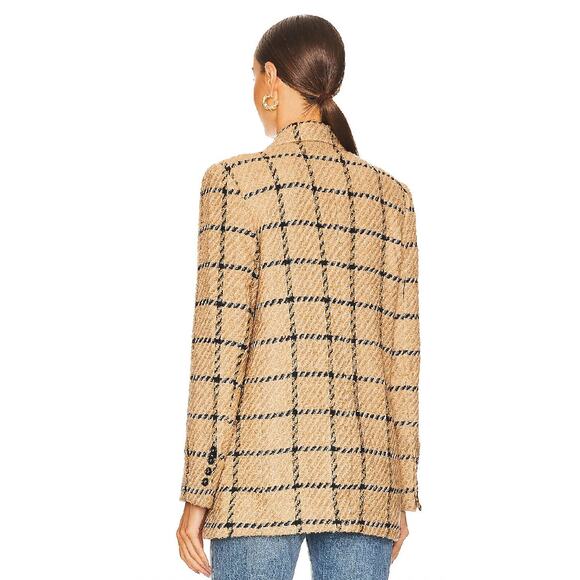 Anine Bing Kaia Blazer Camel Check Size XS - Picture 3 of 7